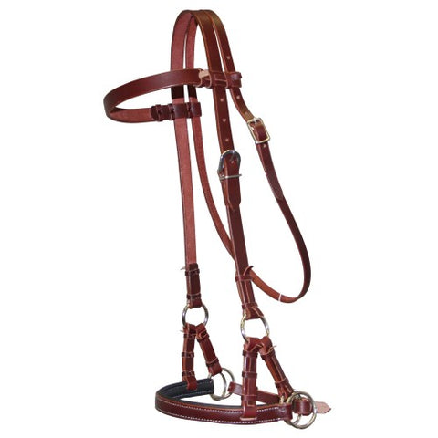Fort Worth Guy McLean Padded Leather Nose Sidepull - Harness
